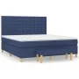 Cama box spring con colchón tela azul 160x200 cm de , Camas y somieres - Ref: Foro24-3137491, Precio: 592,92 €, Descuento: %