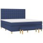 Box spring bed with blue fabric mattress 160x200 cm by , Beds and slatted bases - Ref: Foro24-3137491, Price: 606,13 €, Disco...