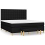 Cama box spring con colchón tela negro 160x200 cm de , Camas y somieres - Ref: Foro24-3137487, Precio: 651,86 €, Descuento: %