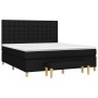 Cama box spring con colchón tela negro 160x200 cm de , Camas y somieres - Ref: Foro24-3137487, Precio: 651,86 €, Descuento: %