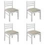 Esszimmerstühle 4 Stück Massivholz Gummi Samt weiß von vidaXL, Essstühle - Ref: Foro24-242031, Preis: 149,70 €, Rabatt: %