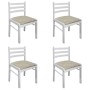 Esszimmerstühle 4 Stück Massivholz Gummi Samt weiß von vidaXL, Essstühle - Ref: Foro24-242031, Preis: 165,73 €, Rabatt: %