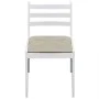 Esszimmerstühle 4 Stück Massivholz Gummi Samt weiß von vidaXL, Essstühle - Ref: Foro24-242031, Preis: 149,70 €, Rabatt: %