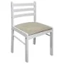 Esszimmerstühle 4 Stück Massivholz Gummi Samt weiß von vidaXL, Essstühle - Ref: Foro24-242031, Preis: 149,70 €, Rabatt: %