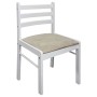 Esszimmerstühle 4 Stück Massivholz Gummi Samt weiß von vidaXL, Essstühle - Ref: Foro24-242031, Preis: 165,73 €, Rabatt: %