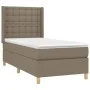 Box spring bed with mattress and taupe gray LED lights 80x200 cm by , Beds and slatted bases - Ref: Foro24-3139153, Price: 35...