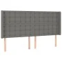 Box spring bed mattress and LED lights light gray fabric 200x200 cm by , Beds and slatted bases - Ref: Foro24-3139222, Price:...