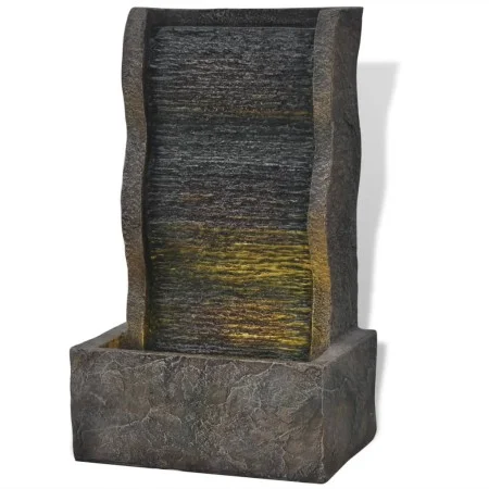 Zimmerwasserbrunnen mit Polyresin-LED-Licht von vidaXL, Brunnen und Wasserfälle - Ref: Foro24-242354, Preis: 115,93 €, Rabatt: %