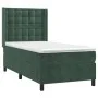 Box spring bed with mattress and LED dark green velvet 90x200 cm by , Beds and slatted bases - Ref: Foro24-3139784, Price: 36...