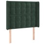 Box spring bed with mattress and LED dark green velvet 90x190 cm by , Beds and slatted bases - Ref: Foro24-3139778, Price: 33...