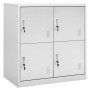 Armarios taquilla 2 uds de acero gris claro 90x45x92,5 cm