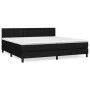 Box spring bed with black fabric mattress 200x200 cm by , Beds and slatted bases - Ref: Foro24-3140403, Price: 615,01 €, Disc...
