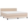 Cama box spring con colchón cuero sintético capuchino 180x200cm de , Camas y somieres - Ref: Foro24-3141142, Precio: 536,94 €...