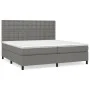 Box spring bed with dark gray fabric mattress 200x200 cm by , Beds and slatted bases - Ref: Foro24-3142122, Price: 661,39 €, ...