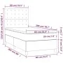 Box spring bed with black fabric mattress 80x200 cm by , Beds and slatted bases - Ref: Foro24-3142611, Price: 297,87 €, Disco...