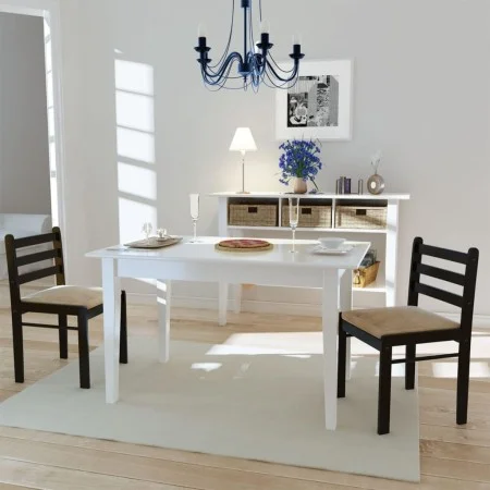 Dining chairs 2 pcs solid wood rubber velvet brown by vidaXL, dining chairs - Ref: Foro24-242028, Price: 86,25 €, Discount: %