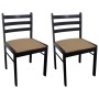 Sillas de comedor 2 uds madera maciza caucho terciopelo marrón de vidaXL, Sillas de comedor - Ref: Foro24-242028, Precio: 82,...