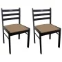 Sillas de comedor 2 uds madera maciza caucho terciopelo marrón de vidaXL, Sillas de comedor - Ref: Foro24-242028, Precio: 86,...