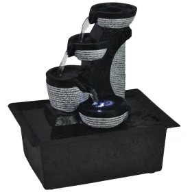 Fuente para interiores con luz LED de poliresina de vidaXL, Fuentes y cascadas - Ref: Foro24-242352, Precio: 36,11 €, Descuen...