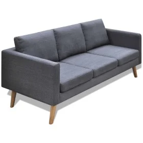 3-Sitzer-Sofa aus dunkelgrauem Stoff von vidaXL, Sofas - Ref: Foro24-242221, Preis: 308,16 €, Rabatt: %