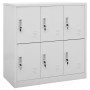 Armarios taquilla 2 uds de acero gris claro 90x45x92,5 cm