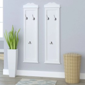 Coat racks 2 units white by vidaXL, Hat and coat racks - Ref: Foro24-242437, Price: 99,00 €, Discount: %