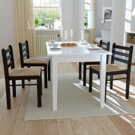 Esszimmerstühle 4 Stück Massivholz Gummi Samt braun von vidaXL, Essstühle - Ref: Foro24-242029, Preis: 175,57 €, Rabatt: %
