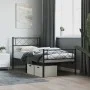 Estructura de cama con cabecero y estribo metal negro 90x200 cm de , Camas y somieres - Ref: Foro24-372288, Precio: 74,38 €, ...