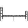 Bed frame with headboard and black metal footboard 90x200 cm by , Beds and slatted bases - Ref: Foro24-372288, Price: 74,66 €...