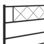 Bed frame with headboard and black metal footboard 90x200 cm by , Beds and slatted bases - Ref: Foro24-372288, Price: 74,66 €...