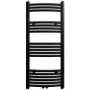 Black curved bathroom towel radiator 500 x 1160 mm by , Radiators - Ref: Foro24-141915, Price: 119,98 €, Discount: %