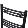 Black curved bathroom towel radiator 500 x 1160 mm by , Radiators - Ref: Foro24-141915, Price: 122,43 €, Discount: %