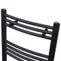 Black curved bathroom towel radiator 500 x 1160 mm by , Radiators - Ref: Foro24-141915, Price: 119,98 €, Discount: %