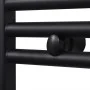Black curved bathroom towel radiator 500 x 1160 mm by , Radiators - Ref: Foro24-141915, Price: 119,98 €, Discount: %
