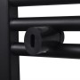 Black curved bathroom towel radiator 500 x 1160 mm by , Radiators - Ref: Foro24-141915, Price: 122,43 €, Discount: %