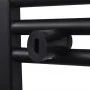Black curved bathroom towel radiator 500 x 1160 mm by , Radiators - Ref: Foro24-141915, Price: 119,98 €, Discount: %