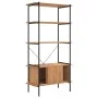 5-stöckiges Kleiderschrankregal aus Sperrholz und Stahl, 80 x 40 x 163 cm von , Bücherregale und Regale - Ref: Foro24-336355,...