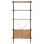 5-stöckiges Kleiderschrankregal aus Sperrholz und Stahl, 80 x 40 x 163 cm von , Bücherregale und Regale - Ref: Foro24-336355,...