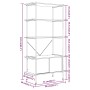 5-stöckiges Kleiderschrankregal aus Sperrholz und Stahl, 80 x 40 x 163 cm von , Bücherregale und Regale - Ref: Foro24-336355,...