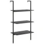 Black 3-tier inclined shelf 64x35x120.5 cm by , Bookcases and shelves - Ref: Foro24-336381, Price: 61,32 €, Discount: %