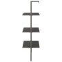 Black 3-tier inclined shelf 64x35x120.5 cm by , Bookcases and shelves - Ref: Foro24-336381, Price: 66,33 €, Discount: %