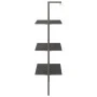 Black 3-tier inclined shelf 64x35x120.5 cm by , Bookcases and shelves - Ref: Foro24-336381, Price: 61,32 €, Discount: %