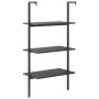 Black 3-tier inclined shelf 64x35x120.5 cm by , Bookcases and shelves - Ref: Foro24-336381, Price: 66,33 €, Discount: %