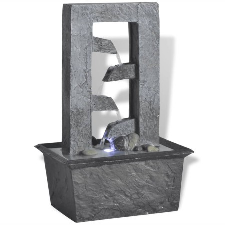 Zimmerwasserbrunnen mit Polyresin-LED-Licht von vidaXL, Brunnen und Wasserfälle - Ref: Foro24-242351, Preis: 25,53 €, Rabatt: %
