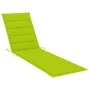 Tumbona con cojín verde chillón madera maciza de teca de , Tumbonas - Ref: Foro24-3063017, Precio: 294,41 €, Descuento: %