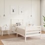 Weißer Einzelbettrahmen aus Massivholz, 90 x 190 cm von , Betten und Lattenroste - Ref: Foro24-3105826, Preis: 103,52 €, Raba...