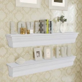 Aaliyah wall shelves 2 units white by vidaXL, Shelves and shelves - Ref: Foro24-242439, Price: 68,79 €, Discount: %