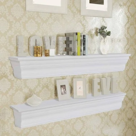 Aaliyah wall shelves 2 units white by vidaXL, Shelves and shelves - Ref: Foro24-242439, Price: 68,79 €, Discount: %