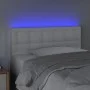 Kopfteil mit LED, weißem Kunstleder, 100 x 5 x 78/88 cm von , Kopf- und Fußteile - Ref: Foro24-3121697, Preis: 50,55 €, Rabat...