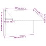 Toldo manual retráctil con LED azul y blanco 300 cm